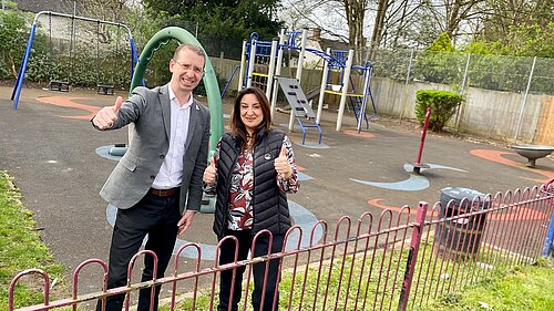 Mayor Peter Taylor and local candidate Sham Begum